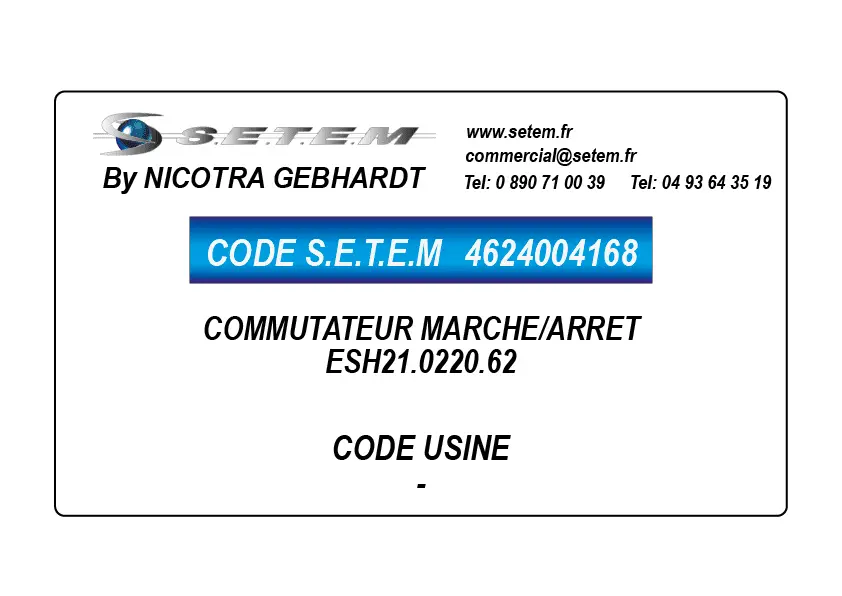 4624004168-COMMUTATEUR MARCHE/ARRET ESH21.0220.62