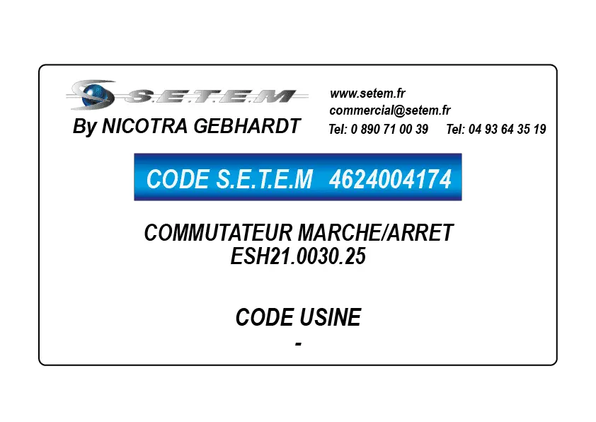 4624004174-COMMUTATEUR MARCHE/ARRET ESH21.0030.25