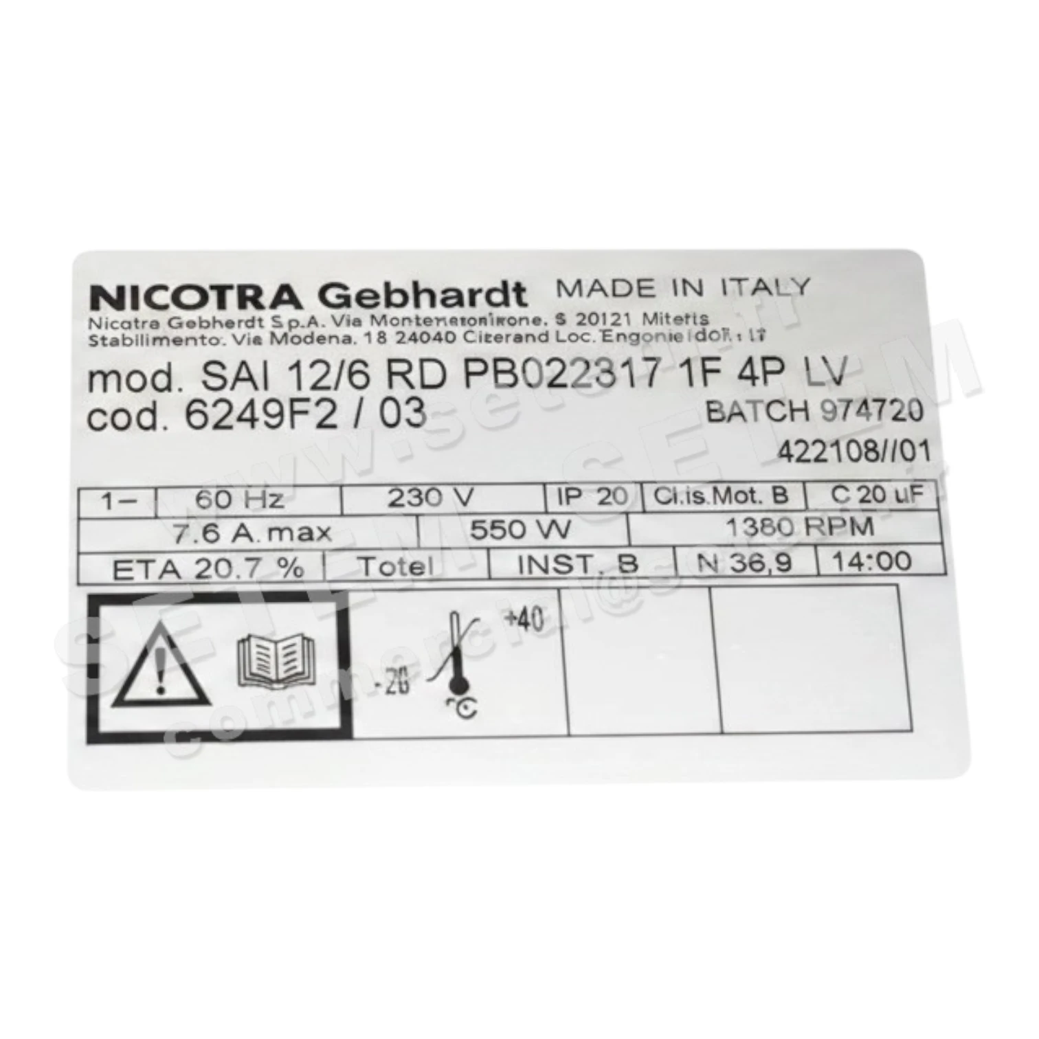 4624004541-VENTILATEUR NICOTRA GEBHARDT SAI12/6RD PB022817 *6249F2* 2