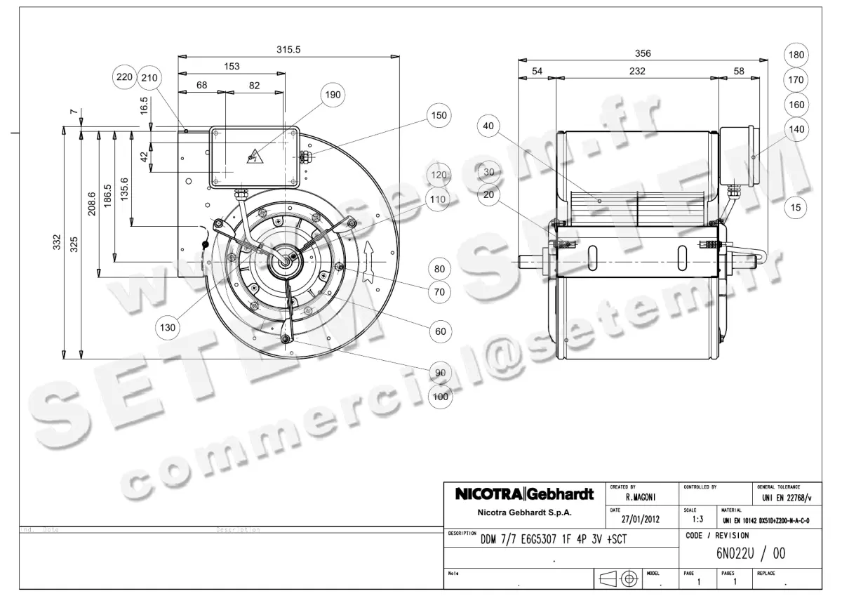 4624004791-VENTILATEUR NICOTRA GEBHARDT DDM7/7 175W 4P M230V 3V E6G5307 +BB *6N022U*