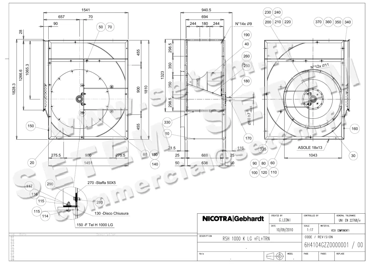 4624005008-VENTILATEUR NICOTRA GEBHARDT RSH1000K LG *6H4104GZZ0000001*