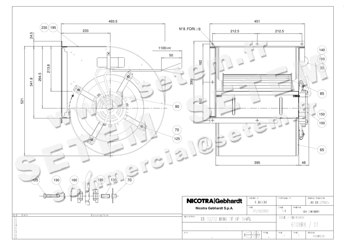4624005028-VENTILATEUR NICOTRA GEBHARDT DD12/12 6P 1V M9N6 +BR *6108R8*
