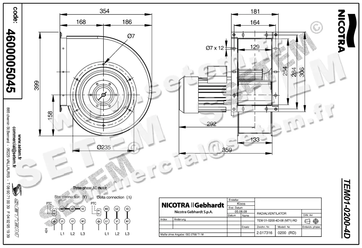 4624005045-VENTILATEUR NICOTRA GEBHARDT TEM01.0200.4D.08.C RD 90° 2