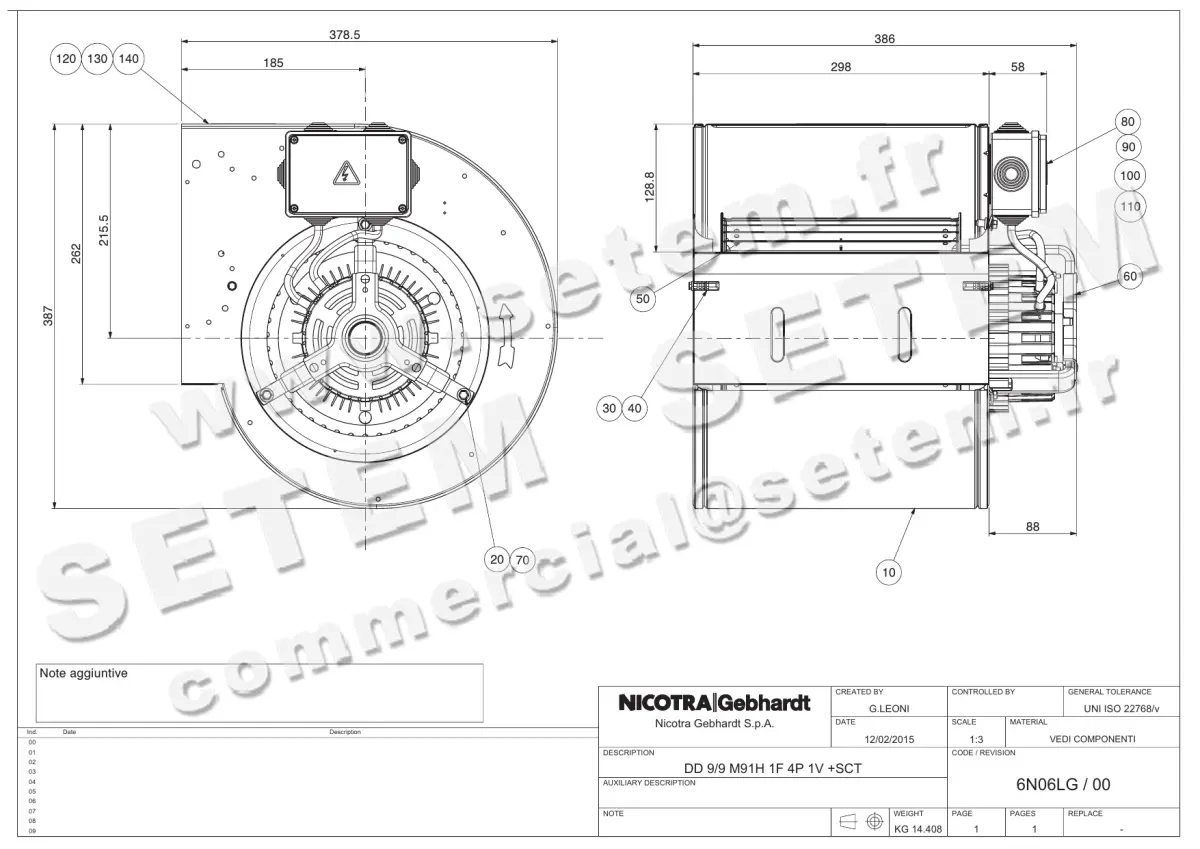4624005049-VENTILATEUR NICOTRA GEBHARDT DD9/9 M91H 1F 4P 1V *6N06LG*