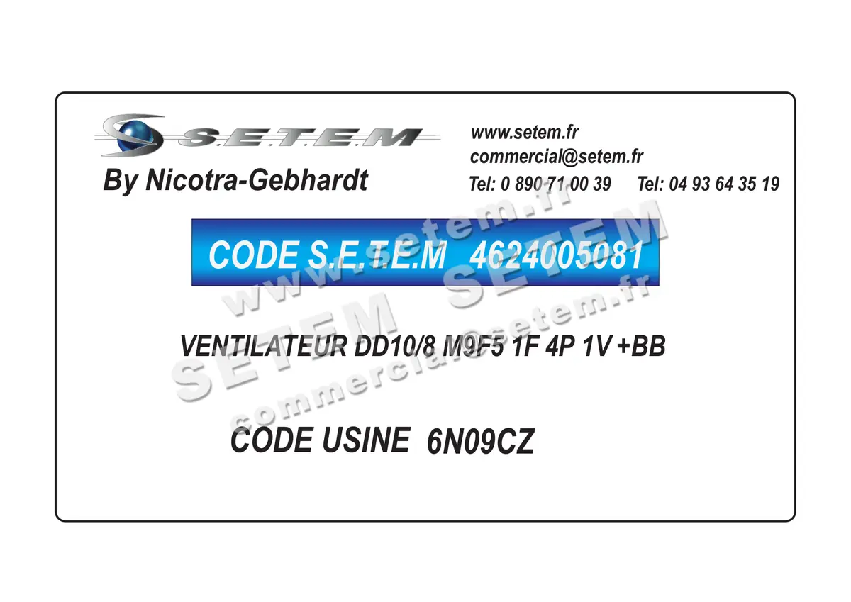 4624005081-VENTILATEUR NICOTRA GEBHARDT DD10/8 M9F5 1F 4P 1V +BB *6N09CZ* 2