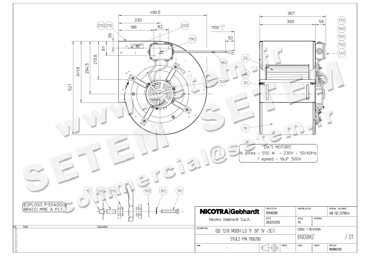 4624005097-VENTILATEUR NICOTRA GEBHARDT DD12/9 M90H LG 1F 6P 1V +BB *6N09MZ*