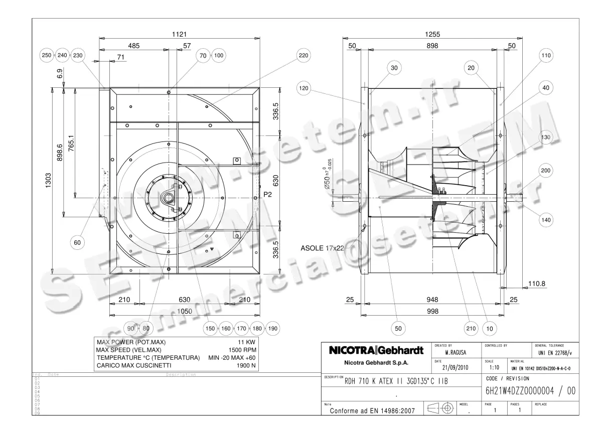 4624005100-VENTILATEUR NICOTRA GEBHARDT RDH710K ATEX II +BR *6H21W4DZZ0000004*