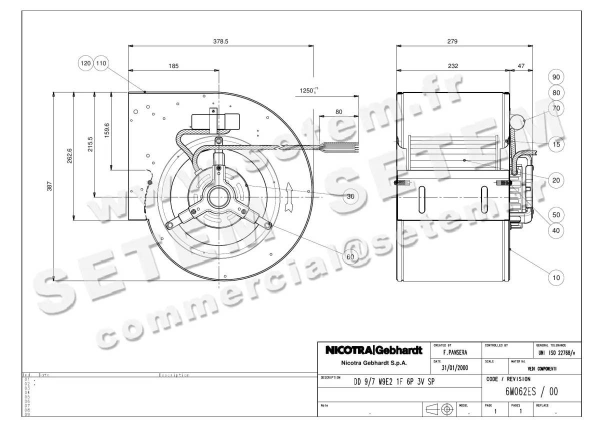 4624005142-VENTILATEUR NICOTRA GEBHARDT DD9/7 M230V 6P M9E2 3V *6M062ES*