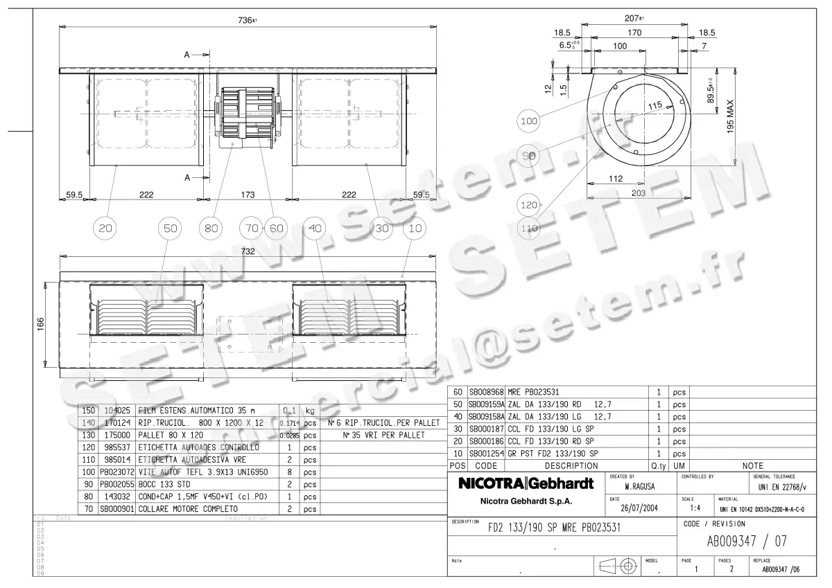 4624005167-GMV NICOTRA GEBHARDT FD2.133/190SP MRE PB023531 *AB009347*