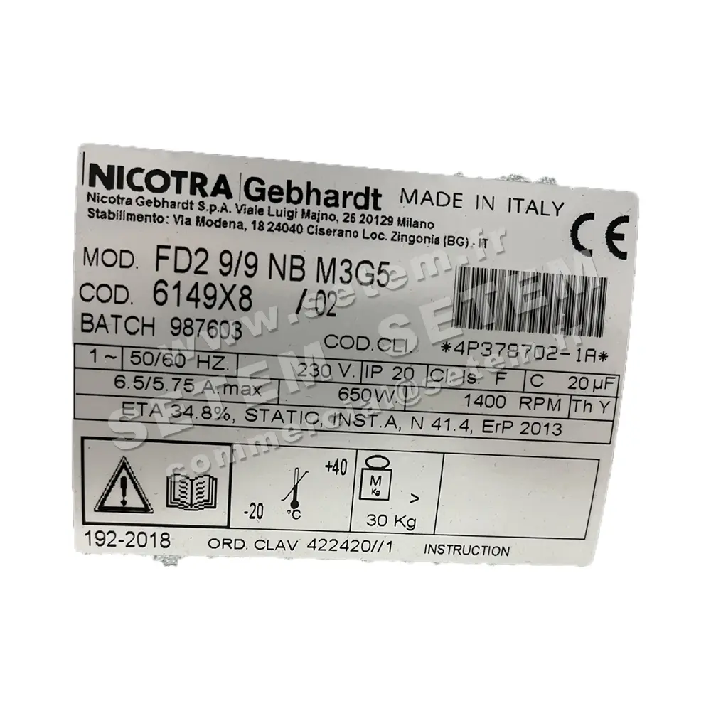 4624005179-GMV NICOTRA GEBHARDT FD2 9/9NB M3G5 *6149X8* 3