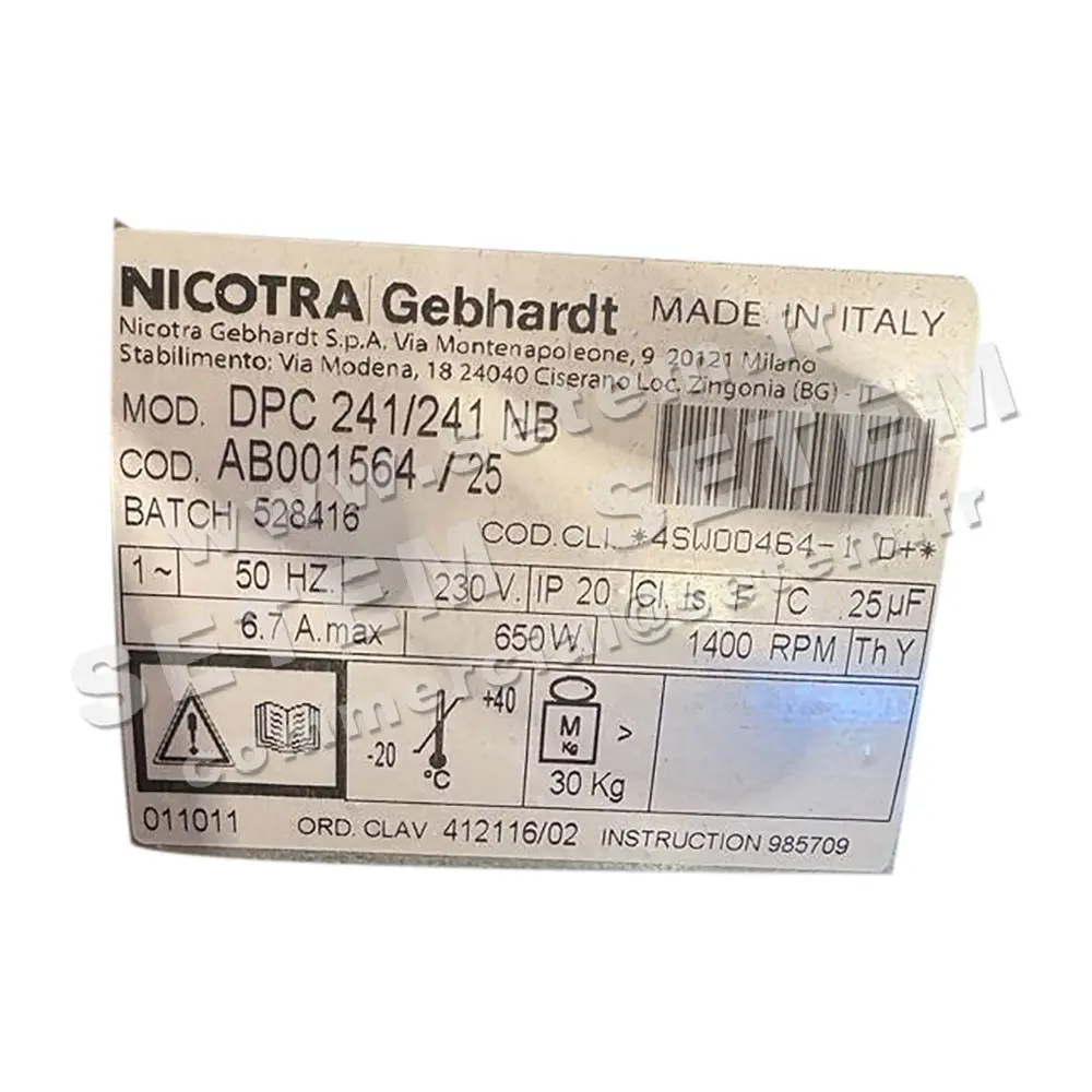 4624005180-GMV NICOTRA GEBHARDT DPC 241/241NB B008600 PB024099 *AB001564* 4