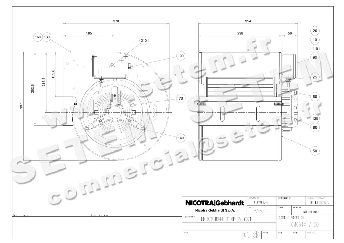 4624005214-VENTILATEUR NICOTRA GEBHARDT DD9/9 6P M230V 1V M944 + BB *6M064X*