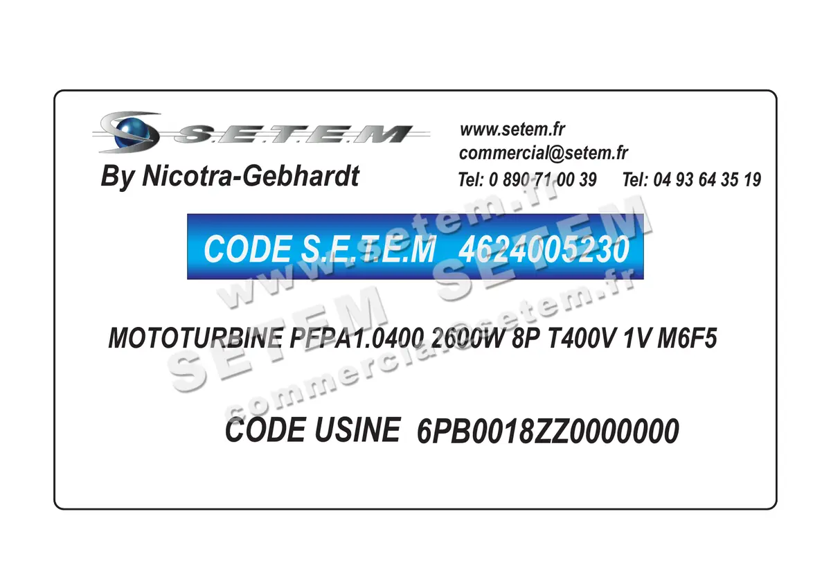 4624005230-MOTOTURBINE NICOTRA GEBHARDT PFPA1.0400 2600W 8P T400V 1V M6F5 *6PB0018ZZ0000000*