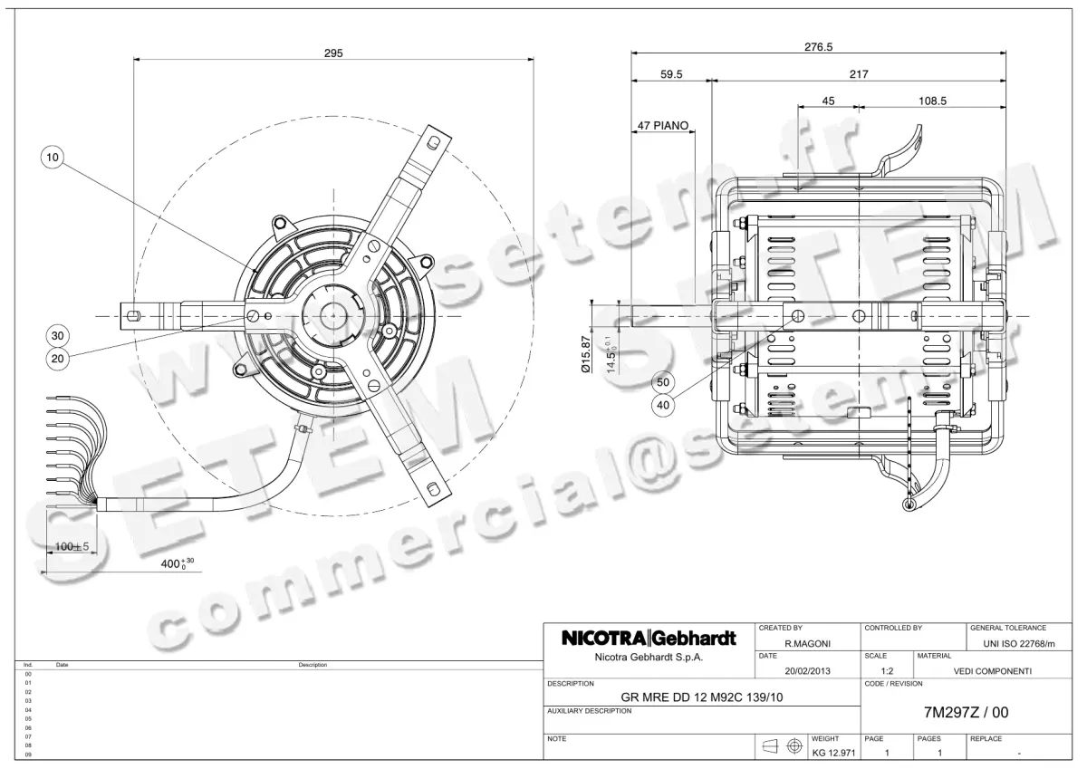 4624006005-MOTEUR NICOTRA GEBHARDT M92C +BRAS