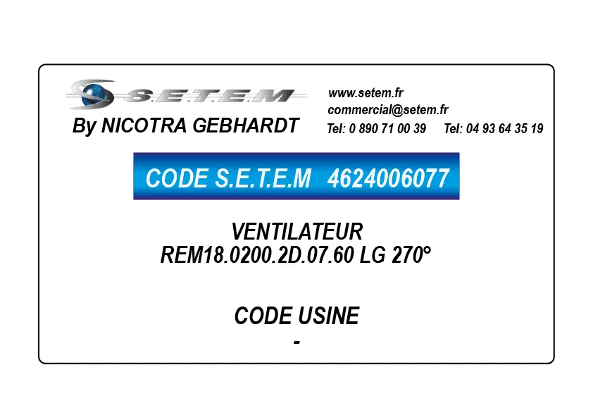 4624006077-VENTILATEUR REM18.0200.2D.07.60 LG 270°