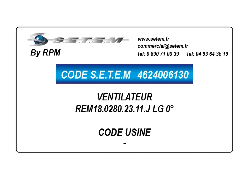 4624006130-VENTILATEUR REM18.0280.23.11.J LG 0°