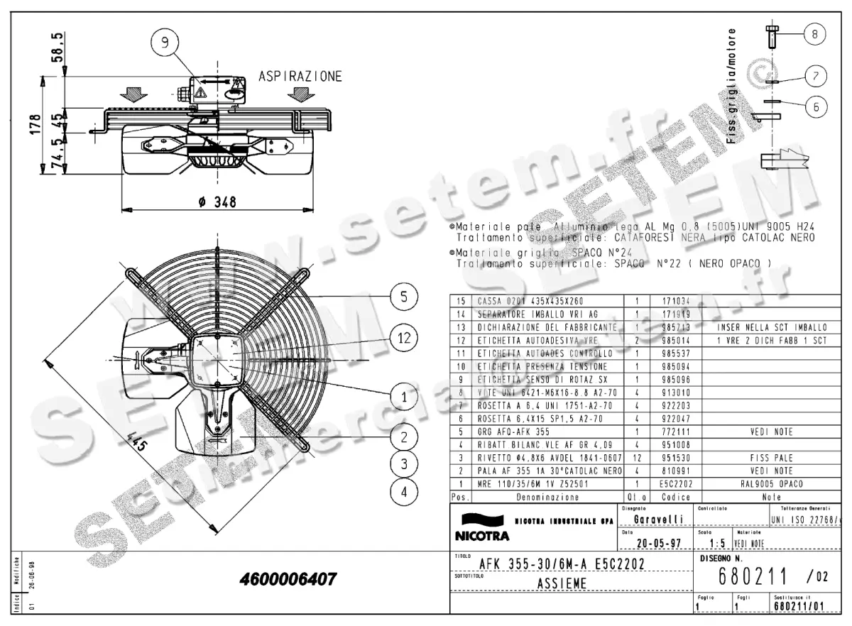 4624006407-VENTILATEUR NICOTRA GEBHARDT AFK355.30.6MA *680211*
