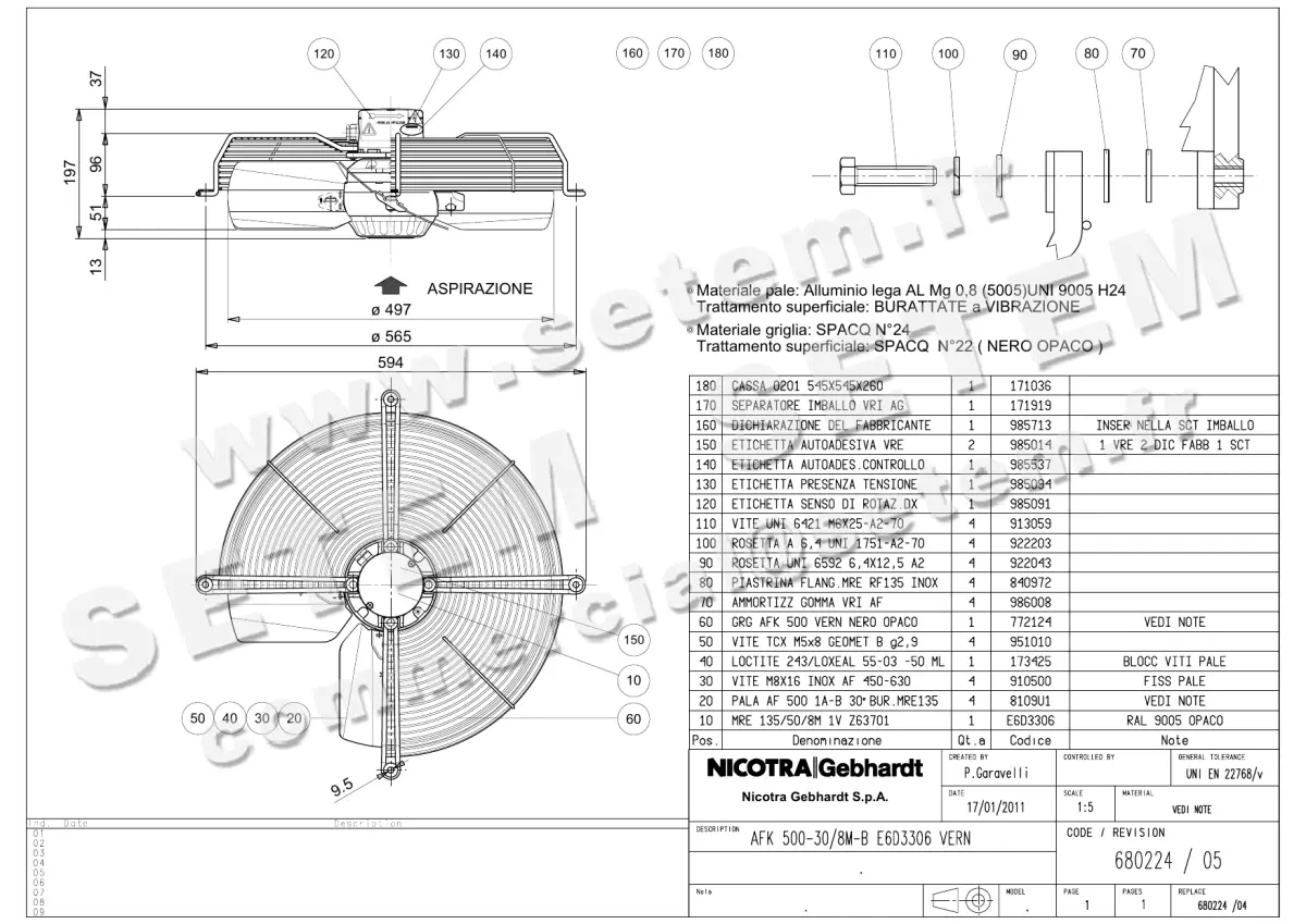 4624006411-VENTILATEUR NICOTRA GEBHARDT AFK500.30.8MB *680224*