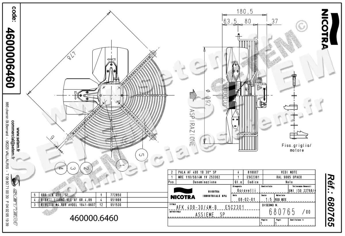 4624006460-VENTILATEUR NICOTRA GEBHARDT AFK400.30.4MB *680765* 2
