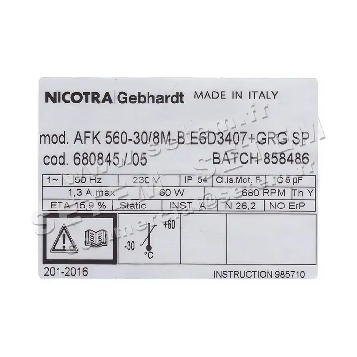 4624006504-VENTILATEUR NICOTRA GEBHARDT AFK560.30.8MB E6D3407 *680845* 2