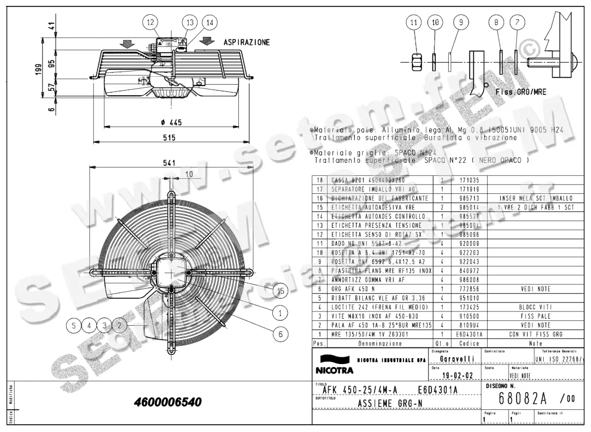 4624006540-VENTILATEUR NICOTRA GEBHARDT AFK450.25.4MA *68082A*