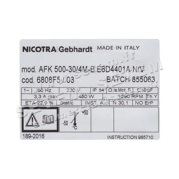 4624006552-VENTILATEUR NICOTRA GEBHARDT AFK500.30/4M.B E6D4401A *6808F5* 6