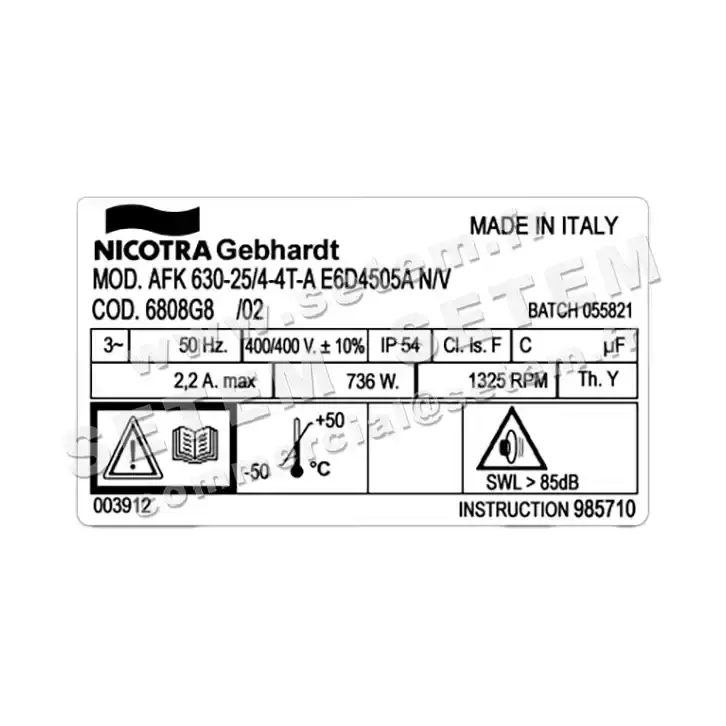 4624006564-VENTILATEUR NICOTRA GEBHARDT AFK630.25/4.4T.A E6D4505A *6808G8* 3