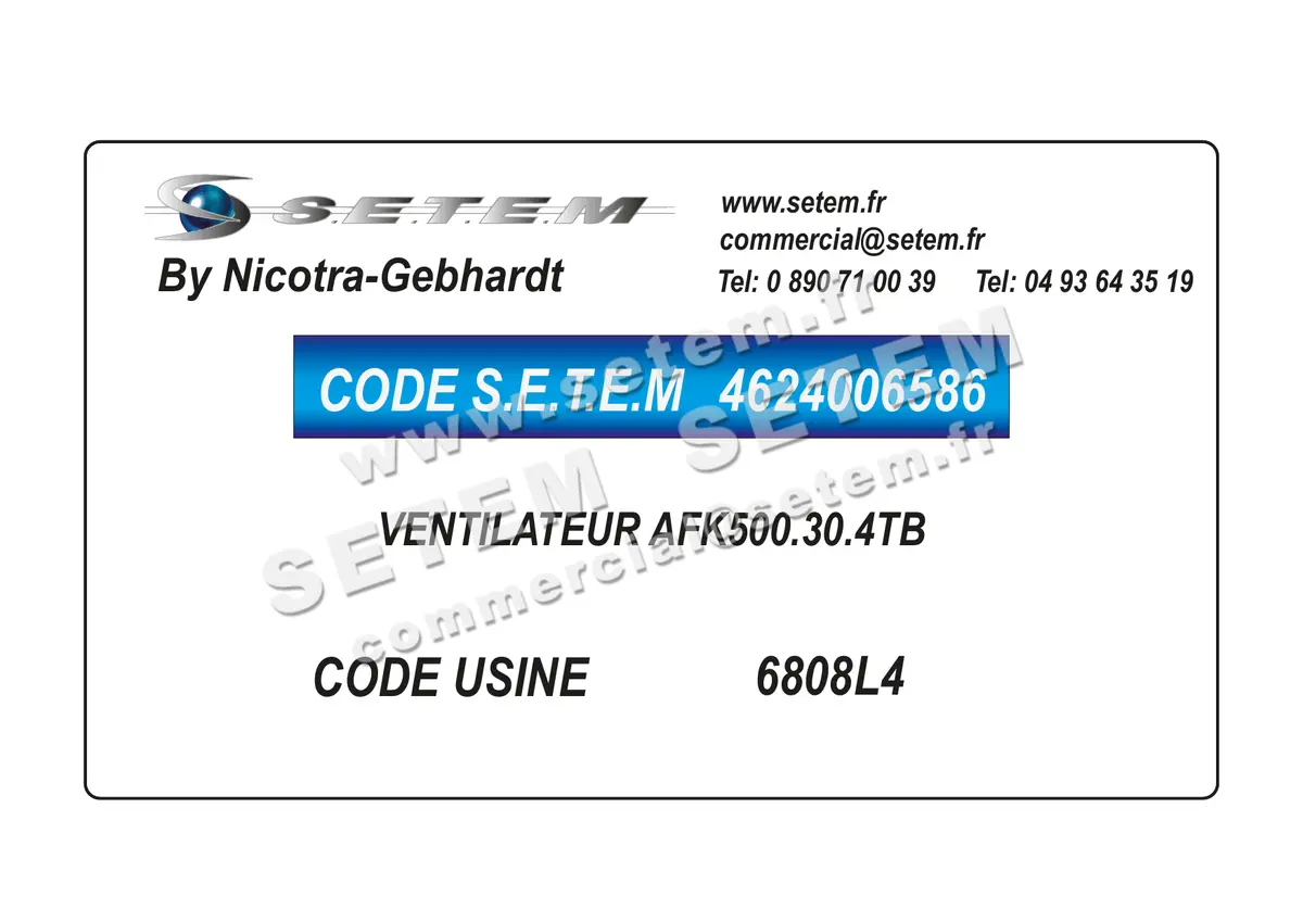 4624006586-VENTILATEUR NICOTRA GEBHARDT AFK500.30.4TB *6808L4* 2
