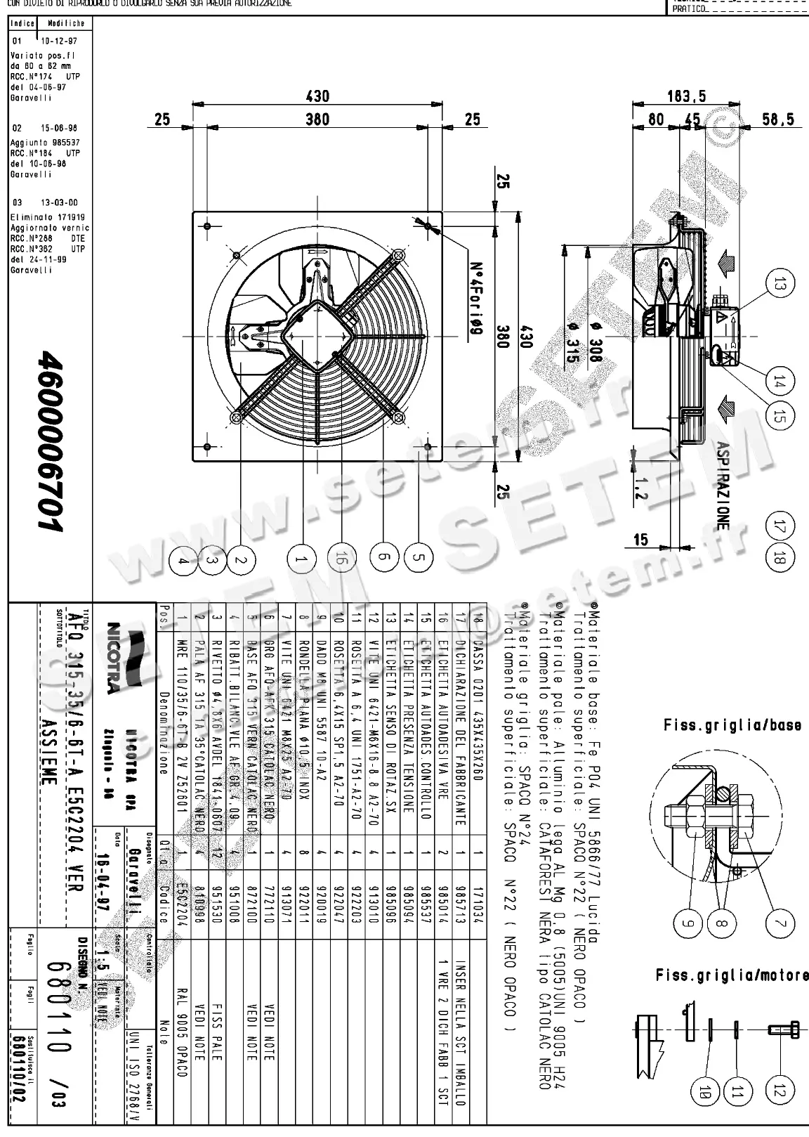 4624006701-VENTILATEUR NICOTRA GEBHARDT AFQ315.35/6T.A E5C2204 *680110*
