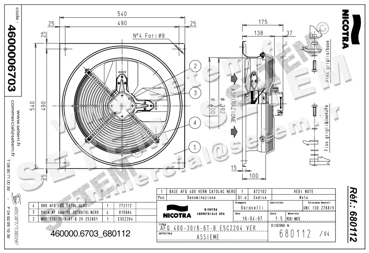 4624006703-VENTILATEUR NICOTRA GEBHARDT AFQ400.30/6.6T.B E5C2204 *680112* 2