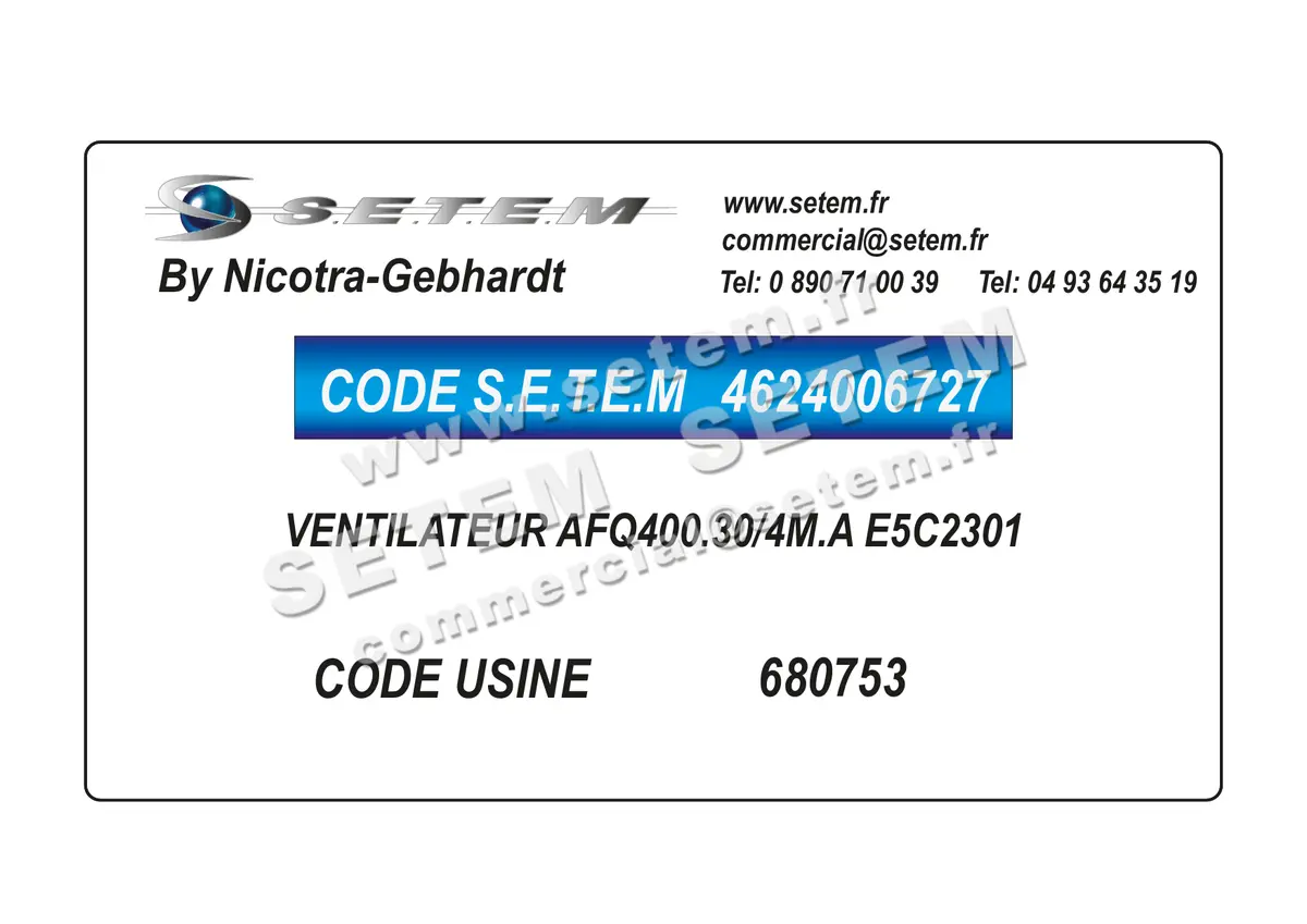 4624006727-VENTILATEUR NICOTRA GEBHARDT AFQ400.30/4M.A E5C2301 *680753* 2