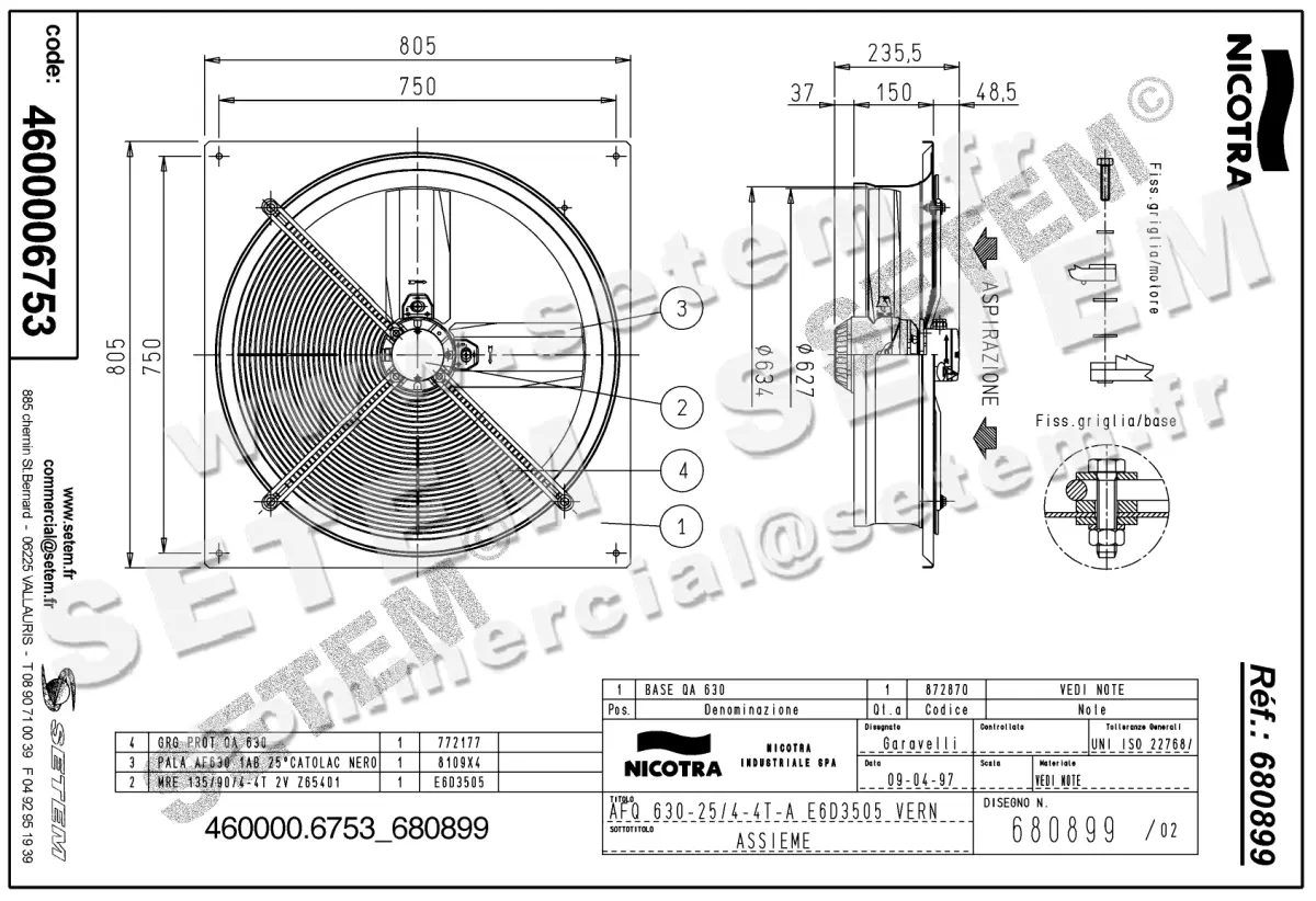 4624006753-VENTILATEUR NICOTRA GEBHARDT AFQ630.25/4.4T.A E6D3505 *680899* 2
