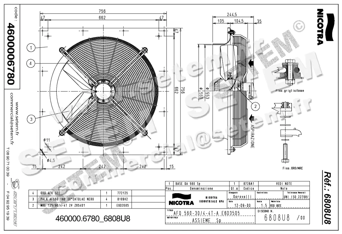 4624006780-VENTILATEUR NICOTRA GEBHARDT AFQ560.30/4.4TA E6D3505 *6808U8* 2
