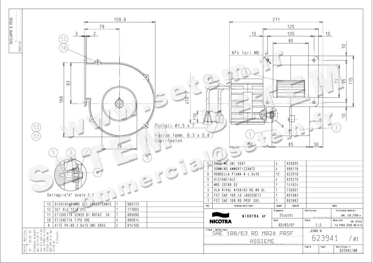 4624006960-VENTILATEUR NICOTRA GEBHARDT SAE108/63RD 20W 2P M230V 1V M024 *623941*