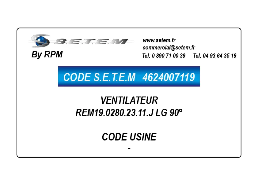 4624007115-VENTILATEUR REM19.0250.2W.10.60 RD 0°