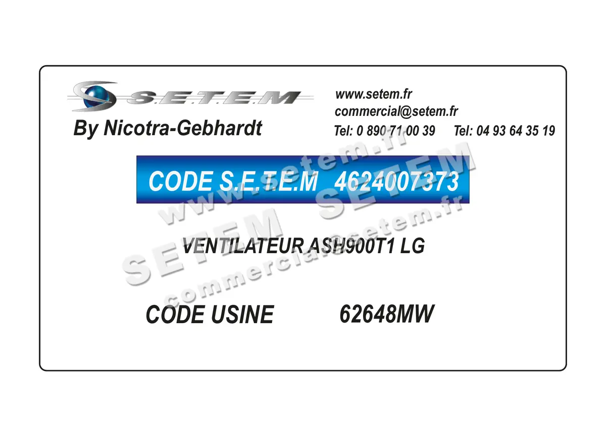 4624007373-VENTILATEUR NICOTRA GEBHARDT ASH900T1 LG *62648MW*