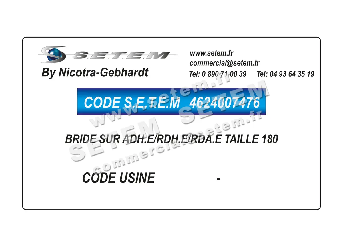 4624007476-BRIDE NICOTRA GEBHARDT SUR ADH.E/RDH.E/RDA.E TAILLE 180