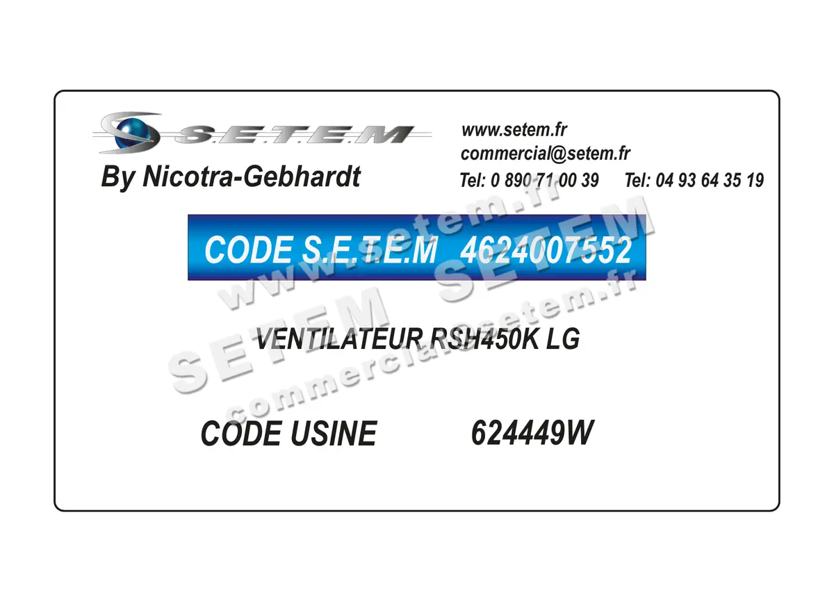 4624007552-VENTILATEUR NICOTRA GEBHARDT RSH450K LG *624449W*