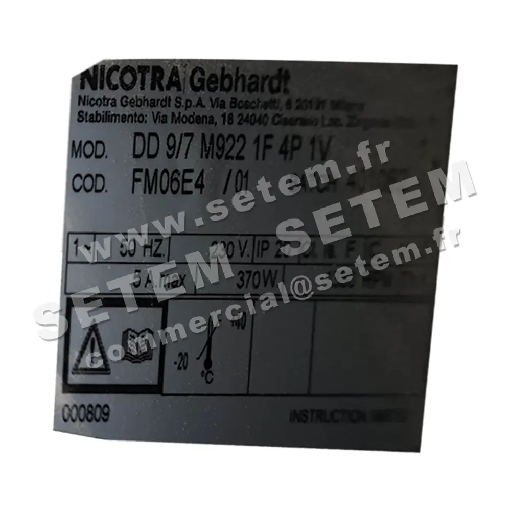 4624007684-VENTILATEUR NICOTRA GEBHARDT DD9/7 370W 4P M230V 1V M922 *FM06E4* 5