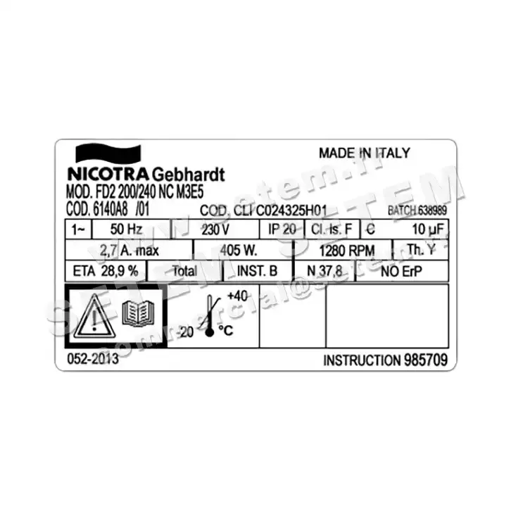 4624008022-GMV NICOTRA GEBHARDT FD2.200/240NC M3E5 "C024325H01" *6140A8* 3