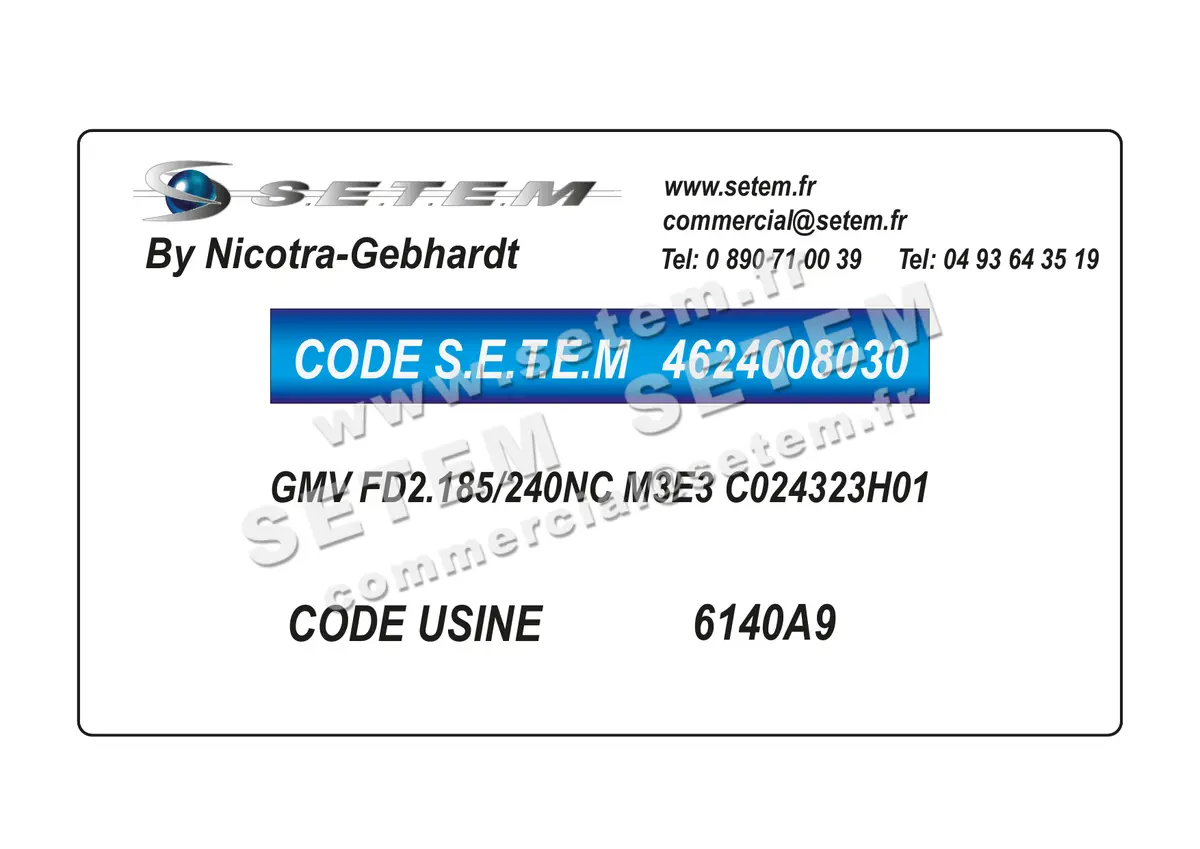 4624008030-GMV NICOTRA GEBHARDT FD2.185/240NC M3E3 "C024323H01" *6140A9* 4