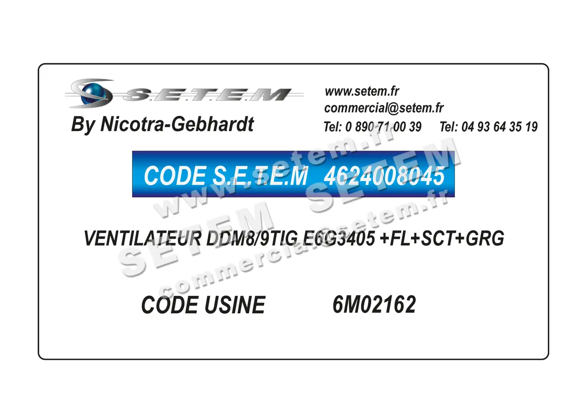 4624008045-VENTILATEUR NICOTRA GEBHARDT DDM8/9TIG 420W 4P M230V 1V E6G3405 +FL+SCT+GRG *6M02162* 4