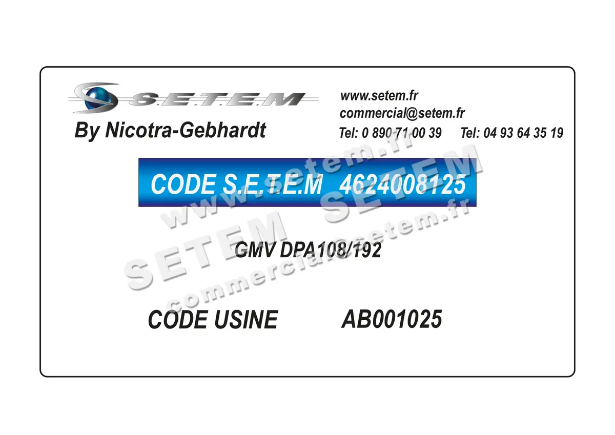 4624008125-GMV NICOTRA GEBHARDT DPA108/192 *AB001025*