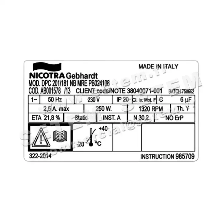 4624008128-GMV NICOTRA GEBHARDT DPC201/181NB MRE PB024108 *AB001578* 3