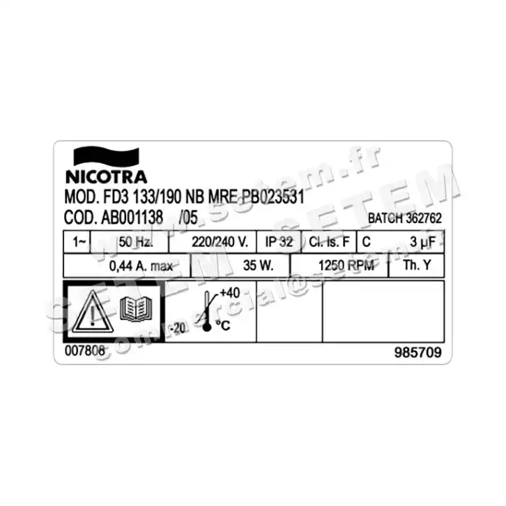 4624008138-GMV NICOTRA GEBHARDT FD3.133/190NB MRE PB023531 *AB001138* 3