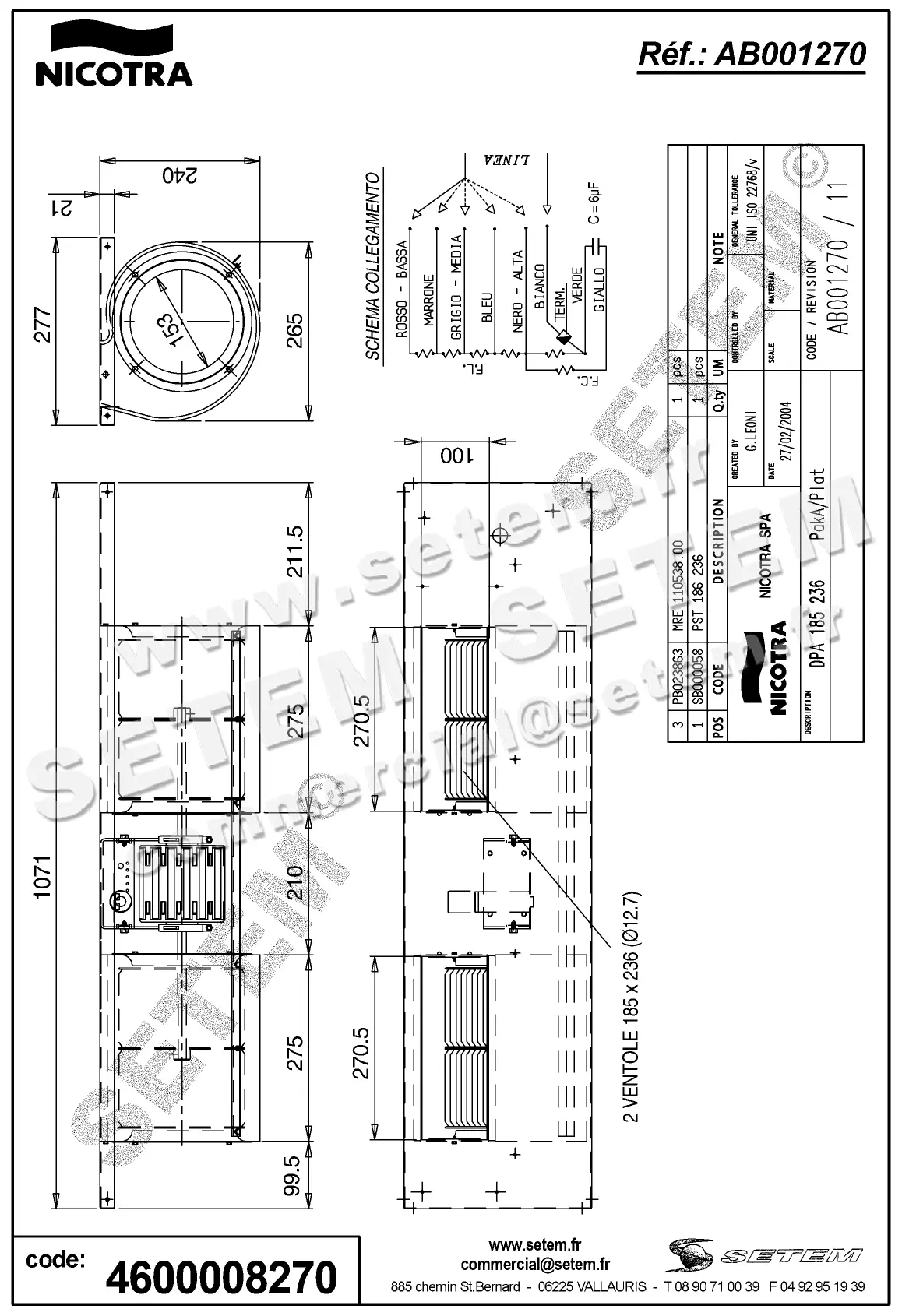 4624008270-GMV NICOTRA GEBHARDT DPA185/236 PB023863 *AB001270* 2