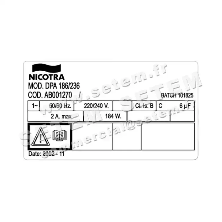 4624008270-GMV NICOTRA GEBHARDT DPA185/236 PB023863 *AB001270* 3
