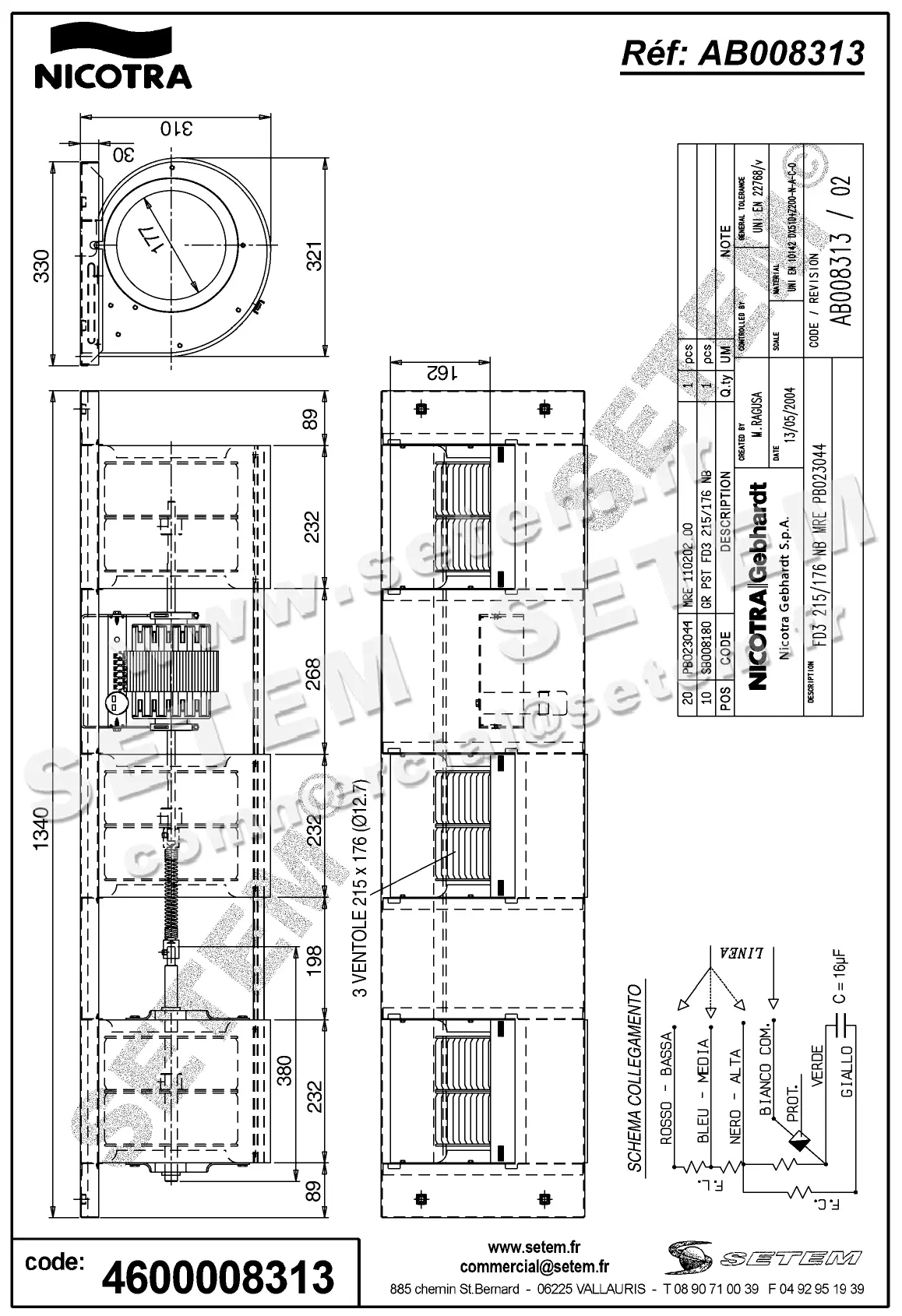 4624008313-GMV NICOTRA GEBHARDT FD3.215/176NB MRE DMA215/176 PB023044 *AB008313* 2