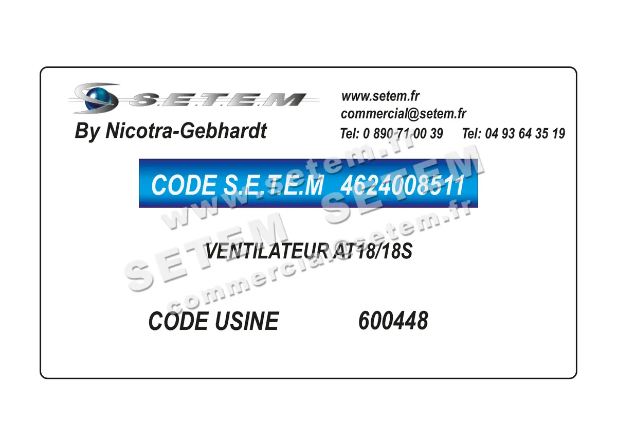 4624008511-VENTILATEUR NICOTRA GEBHARDT AT18/18S *600448*