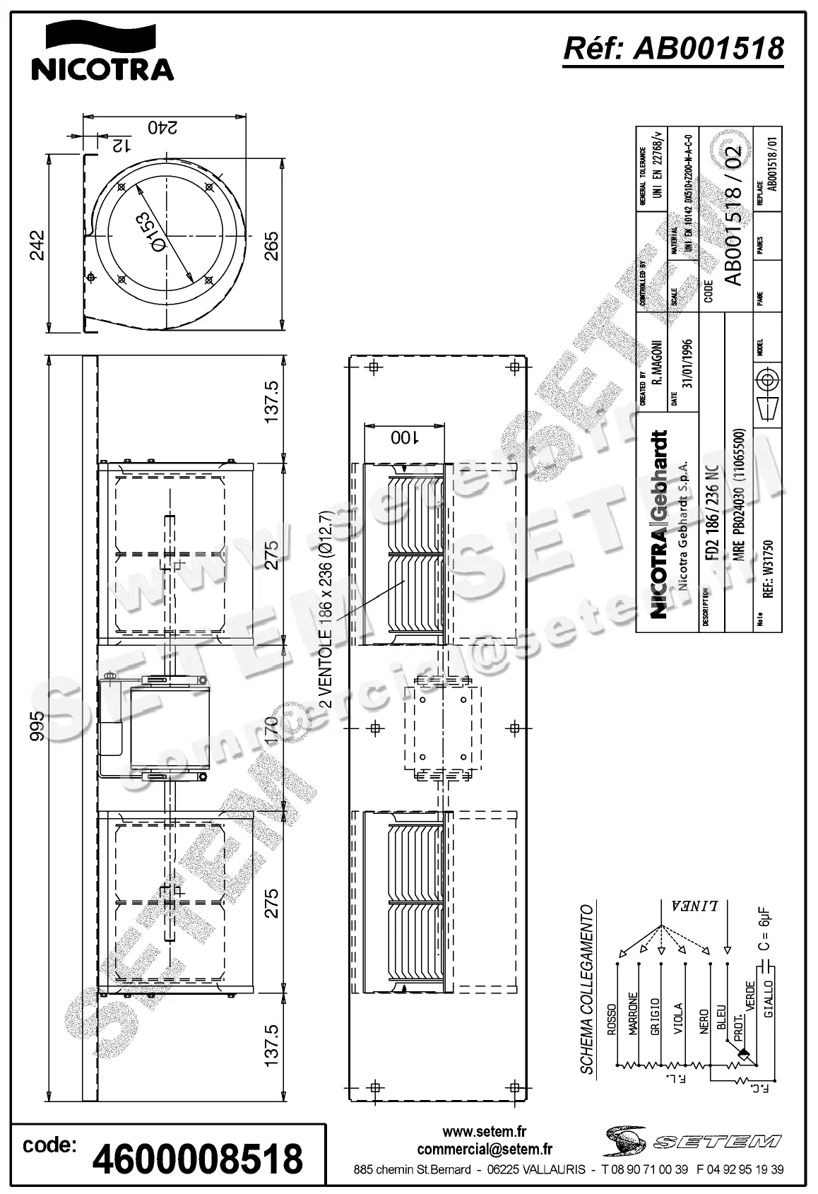 4624008518-GMV NICOTRA GEBHARDT DPA186/236 FD2.186/236NC PB024030 *AB001518* 2